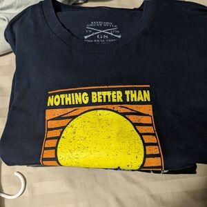 Graphic Tee with Yellow and Orange Design